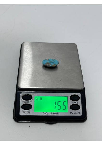 Okyanus Temalı Doğal Kabaşon Firuze Taşı 7,6 Karat - Turkuaz Taşı 1,54 Gram