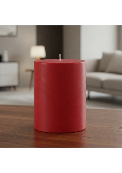 Respira Design Co 7*15 Kırmızı Silindir Mum fırsatları