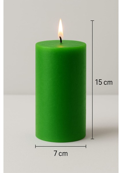 Respira Design Co 7*15 Yeşil Silindir Mum