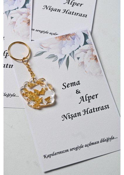 Epoksı Nci Modeli Kartlı Anahtarlık , Söz , Nişan, Nikah , Kına, Mevlit Hediyelik 20 Adet