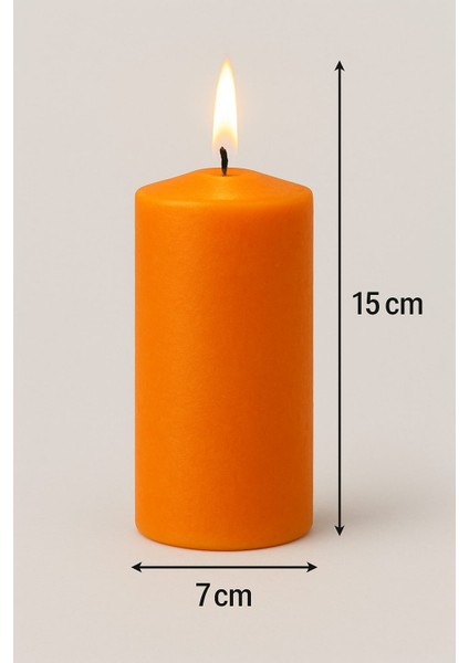 Respira Design Co 7*15 Turuncu Silindir Mum