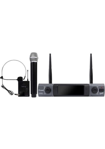 WM-202HT 1 Receiver+ 1 Handheld + 1 Lavalier(Yaka) Mikrofon Seti
