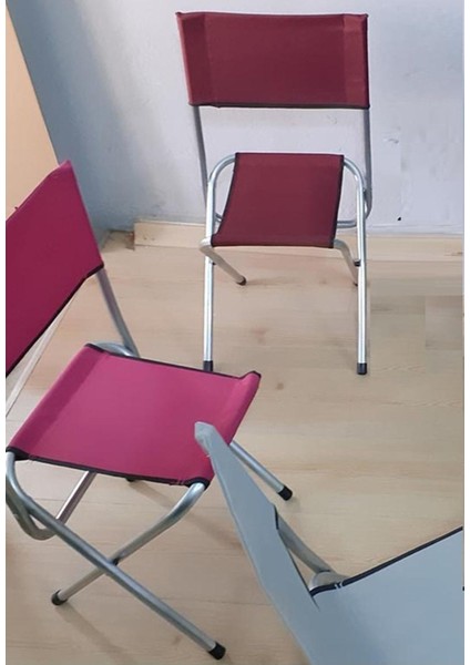 Katlanır Balıkçı Taburesi Piknik Deniz Plaj Doğa Araç Bagajı Için Ideal Sırt Dayanmalı Kırmızı indirimleri