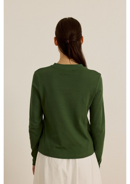 Yakası Ribana Detaylı Pamuklu T–shirt fırsatları