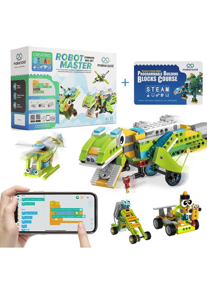 Robot Master Standard 370 Parça 100+ Model Robot Kodlama Seti 6+ Yaş