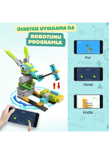 Robot Master Standard 370 Parça 100+ Model Robot Kodlama Seti 6+ Yaş