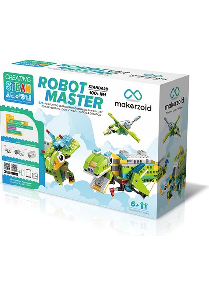 Robot Master Standard 370 Parça 100+ Model Robot Kodlama Seti 6+ Yaş