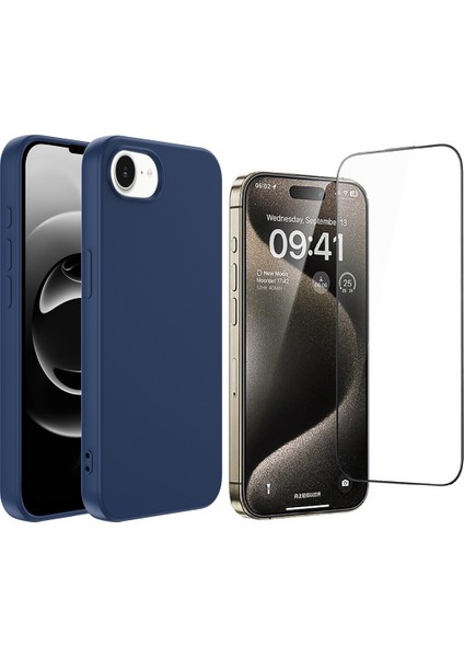 Apple iPhone 16E Kılıf Mara Lansman Kapak + Cam Ekran Koruyucu
