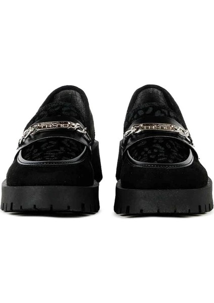 Brenda Bej Leopar Desenli Loafer