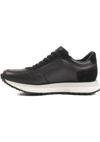 Siyah-Beyaz Hakiki Deri Erkek Sneaker 4Y2187-E2667 M fiyatları
