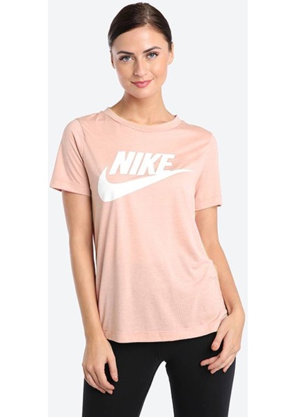 Futura White Tee Dökümlü Hafif Parlak Modal Örme Solmaya Pembe Tişört