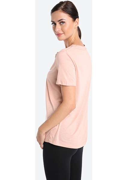 Futura White Tee Dökümlü Hafif Parlak Modal Örme Solmaya Pembe Tişört fiyatları