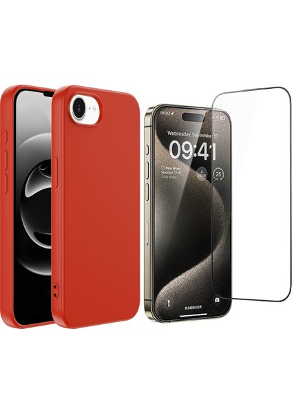 Apple iPhone 16E Kılıf Mara Lansman Kapak + Cam Ekran Koruyucu