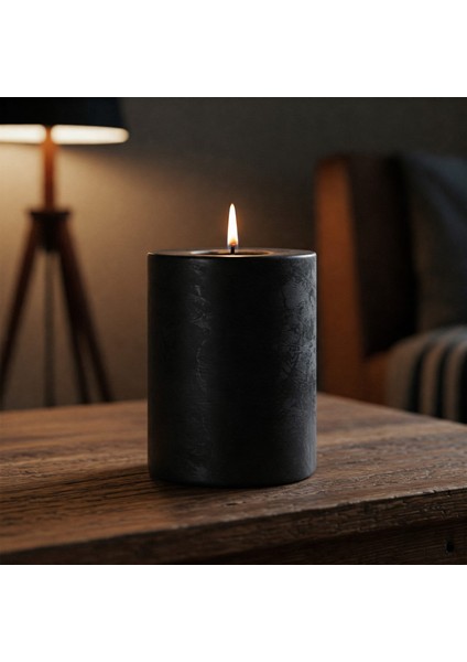 Respira Design Co 7*15 Siyah Silindir Mum modelleri