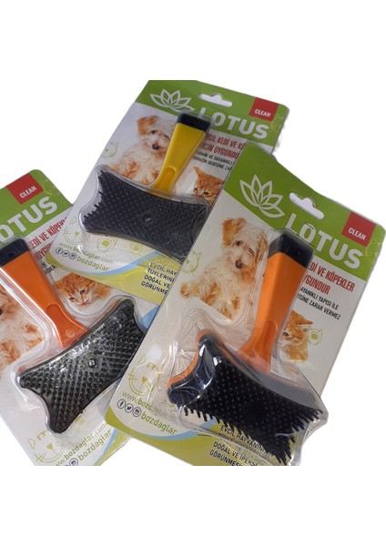 -Lts -PET103 Basmalı Evcil Kedi Ve köpek Tarağı - Otomatik Temizlenen Tüy Fırçası