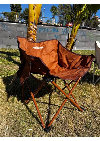 Hispeed Katlanır Balkon Teras Kamp Sandalyesi Kahverengi Taşıma Çantalı fiyatları