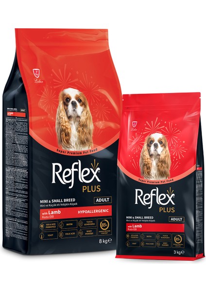 Plus Kuzu Etli Mini ve Küçük Irk Yetişkin Köpek Maması 3kg