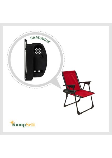 Kırmızı 2 Adet Katlanır Kamp Sandalyesi-Bardaklık Hediye-Plaj Piknik Sandalyesi-M1 3 Kg Metal 2 Kiş fırsatları