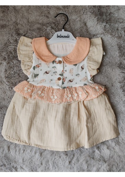 6-24 Ay Rabbit Desenli Kız Bebek Elbise