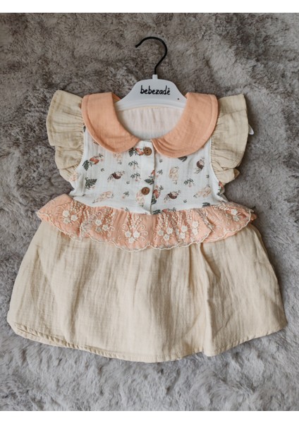 6-24 Ay Rabbit Desenli Kız Bebek Elbise fırsatları