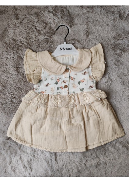 6-24 Ay Rabbit Desenli Kız Bebek Elbise