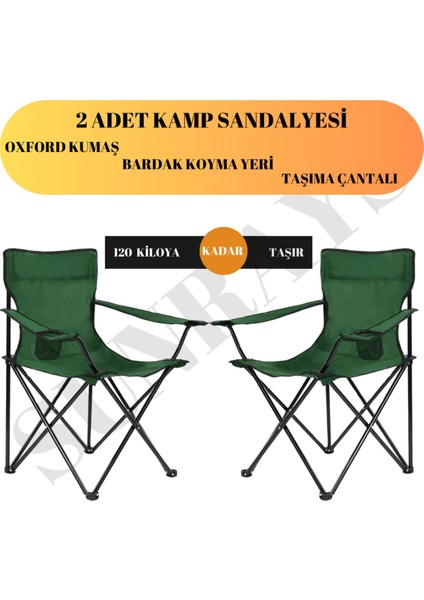 2 Adet Kamp Sandalyesi