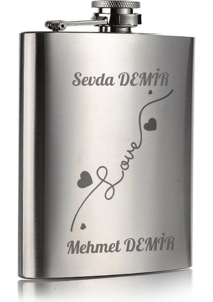 Kişiye Özel Love Hediye 9 Oz Çelik Cep Matarası 266 Ml Cep Matarası Sevgiliye Hediye fiyatları