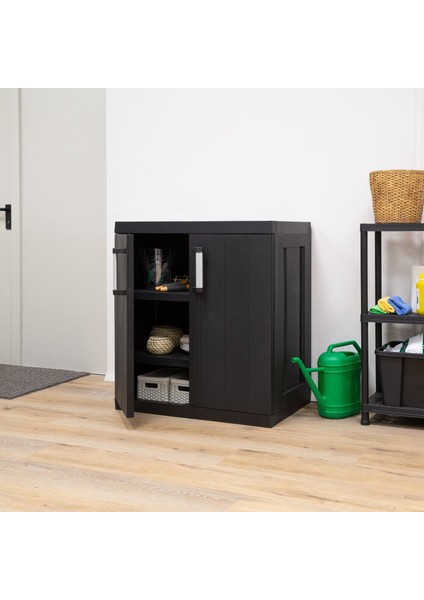 Garage Mega Kısa Tip Raflı Plastik Dolap