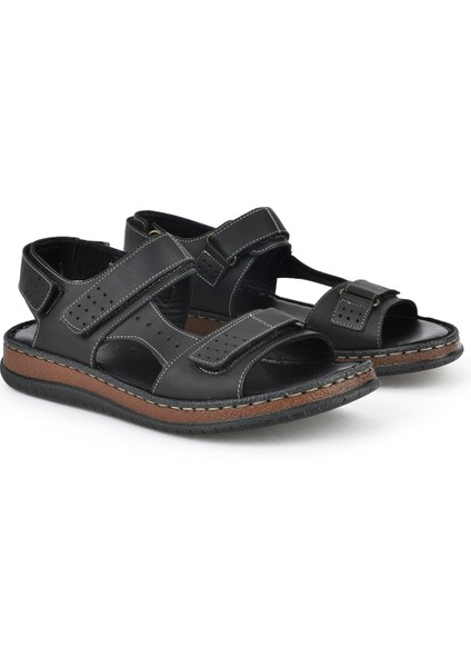 , Erkek Hakiki Deri Sandalet 1511045ZS6 Siyah fiyatları