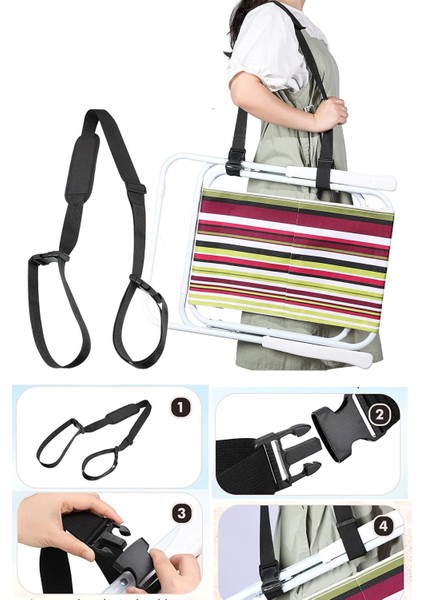 Katlanır 2 Adet Kamp Piknik Sandalyesi Taşıma Kayışı Plaj Şemsiyesi Ayarlanabilir Taşıma Kemer fiyatları