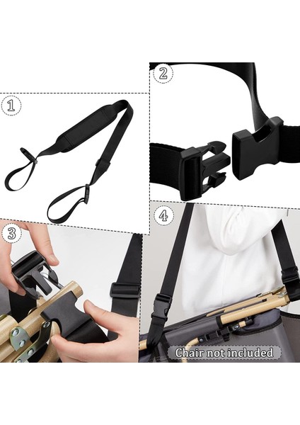 Katlanır 2 Adet Kamp Piknik Sandalyesi Taşıma Kayışı Plaj Şemsiyesi Ayarlanabilir Taşıma Kemer indirimleri