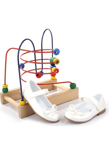 ORTAÇ-2079 Kız Bebek Balerin Rugan Babet Ayakkabı