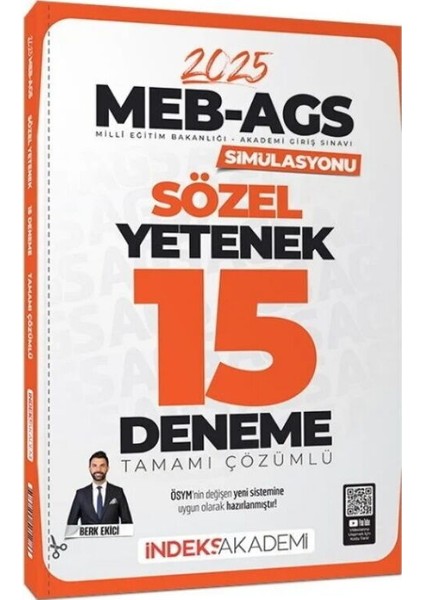 Indeks Akademi 2025 Meb Ags Simülasyonu Sözel Yetenek 15 Deneme fiyatları