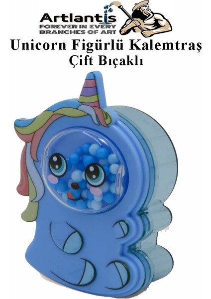 Unicorn Kalemtraş 4 Renk 1 Paket Hazneli Jumbo Kalemtıraş Unicorn Boynuzlu Standart Kalem Açacağı Sevimli Plastik modelleri