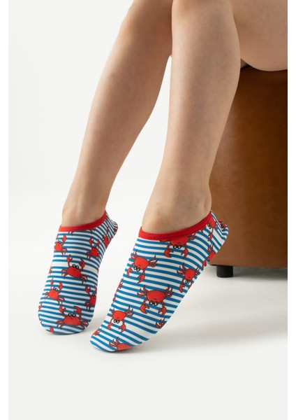 Desenli Kaydırmaz Tabanlı Yırtılmaz Dayanıklı Deniz ve Havuz Patiği