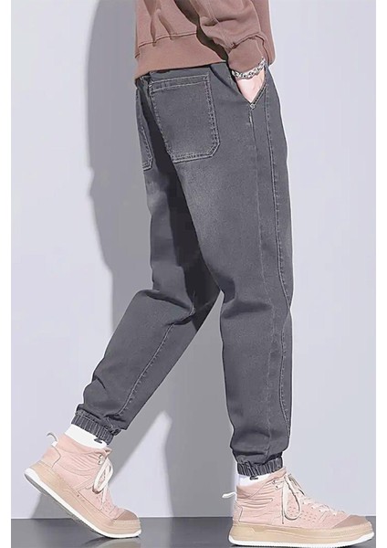 Reax Simon Beli ve Paçası Lastikli Ipli Jogger Kesim Erkek Jean Pantolon modelleri