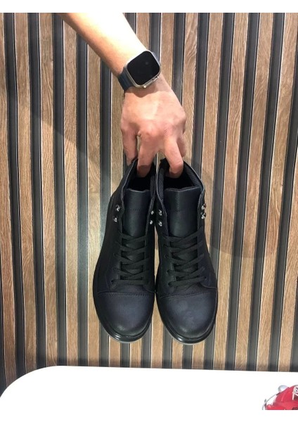 Slw202 Toronto Bağcıklı Cilt Erkek Spor Bot St - Siyah modelleri