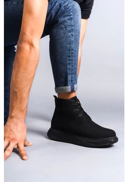 Slw204 Franca Bağcıklı Süet Erkek Spor Bot St - Siyah fiyatları