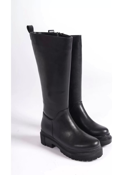 Mıra Bağcıksız Fermuarlı Ortopedik Taban Kadın Çizme St - Siyah indirimleri