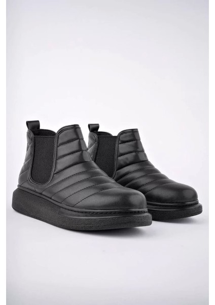 SLW205 Boston Bağcıksız Cilt Erkek Spor Bot St - Siyah fiyatları