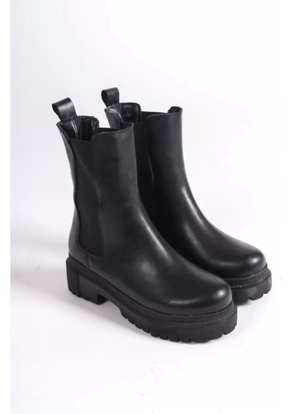 Lora Bağcıksız Lastikli Ortopedik Taban Kadın Bot St - Siyah fırsatları