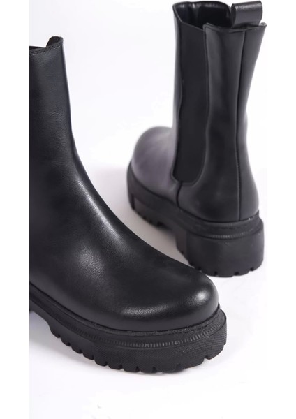 Lora Bağcıksız Lastikli Ortopedik Taban Kadın Bot St - Siyah indirimleri