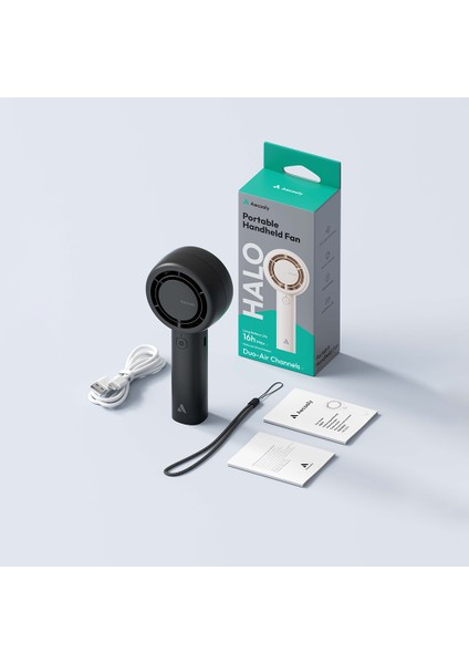 Pb01 Iç Spiralli Çift Halka Hava Akışı Teknolojili 5 Kademeli Soğutucu El Fanı Mini Vantilatör indirimleri