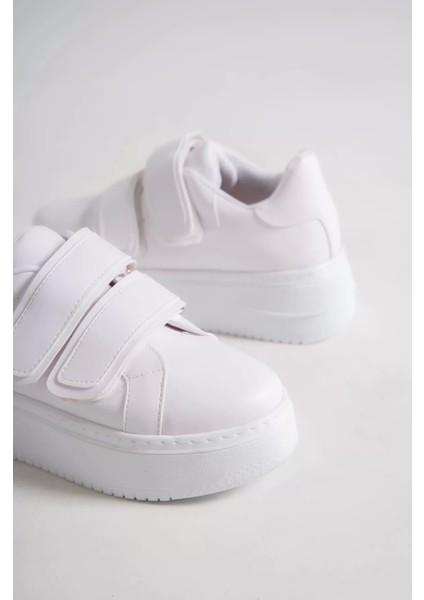 Valencıa Bağcıksız Cırt Cırtlı Ortopedik Taban Kadın Sneaker Spor Ayakkabı Bt - Beyaz indirimleri
