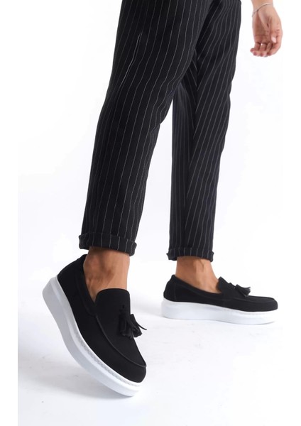 SLW154 Blaze Bağcıksız Püsküllü Süet Erkek Günlük Spor Klasik Ayakkabı Sbt - Siyah fiyatları