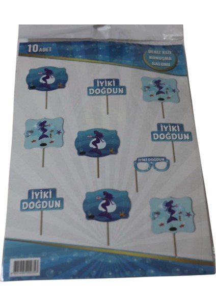 10LU Konuşma Balonu Deniz Kızı