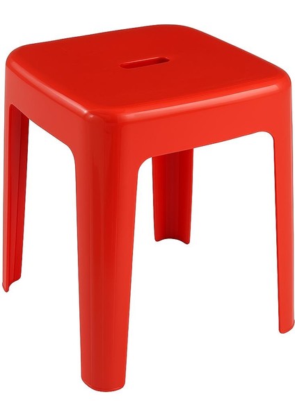 Tabure Sağlam Plastik Kırılmaya Dayanıklı Bahçe, Balkon ,banyo Kırmızı