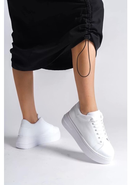Bıana Bağcıklı Ortopedik Taban Kadın Sneaker Spor Ayakkabı Bt - Beyaz modelleri