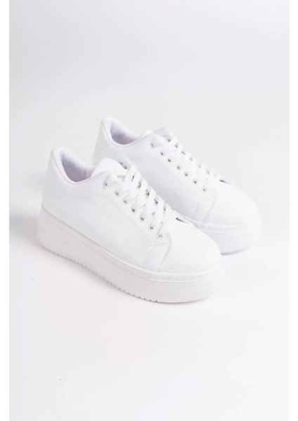 Bıana Bağcıklı Ortopedik Taban Kadın Sneaker Spor Ayakkabı Bt - Beyaz fırsatları