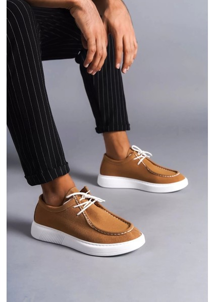 SLW170 Tornado Bağcıklı Süet Erkek Günlük Spor Klasik Ayakkabı Sbt - Taba